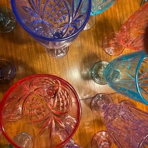 Dublin Crytalware set of 16 water glasses and 16 wine glasses